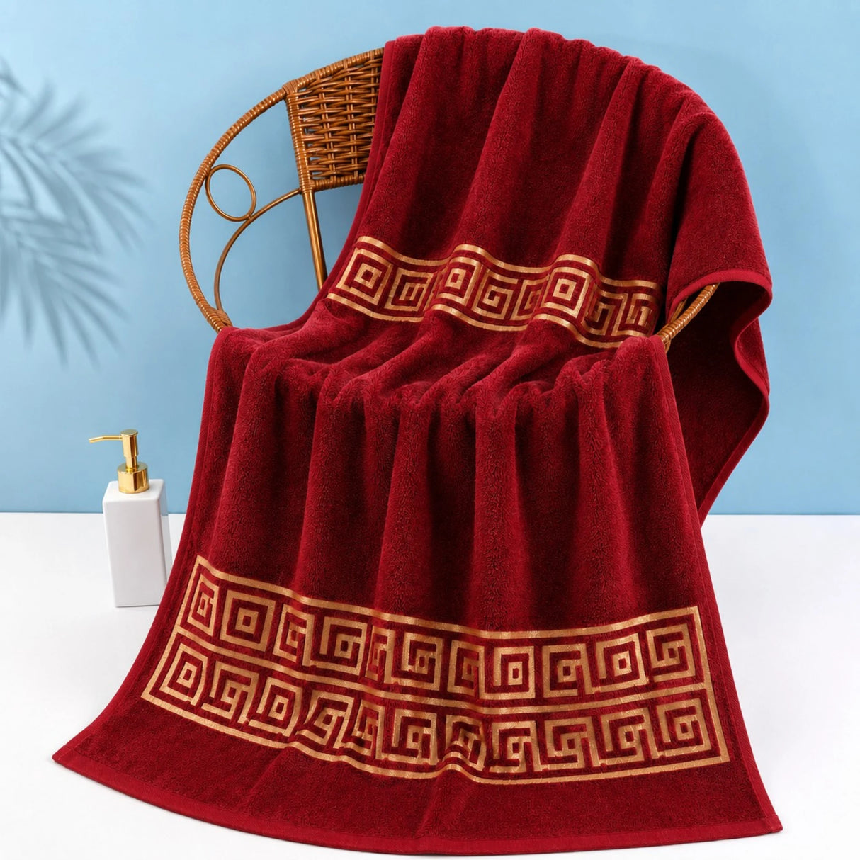 towel 27x54 velvet mehroon
