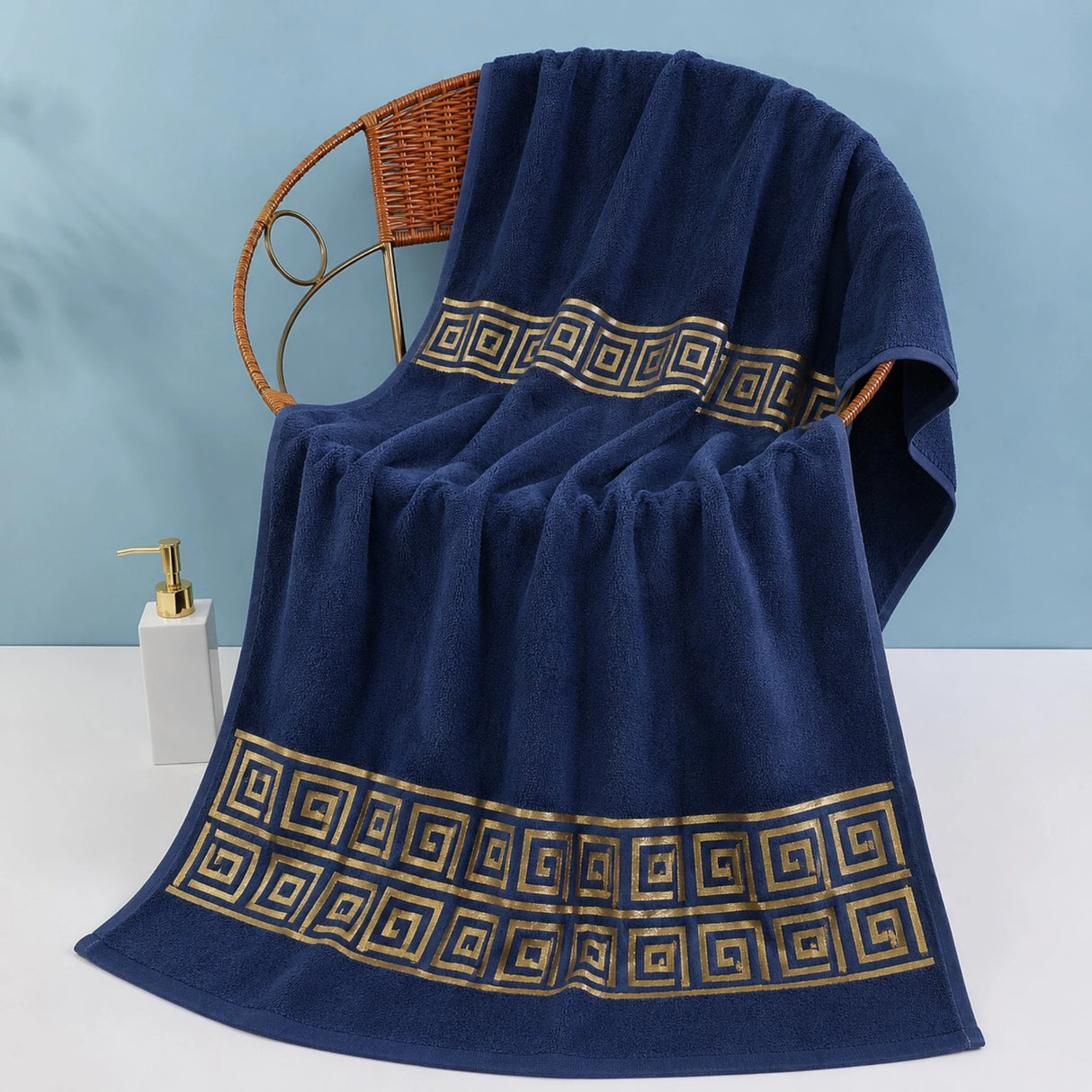 towel 27x54 velvet navy blue