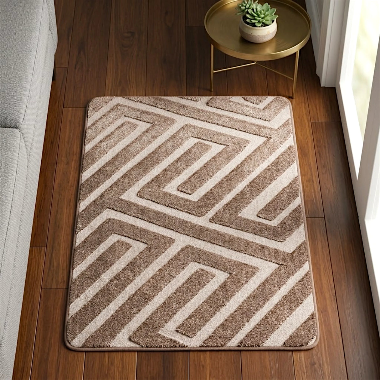 foot mat 75x115 dark brown china s29