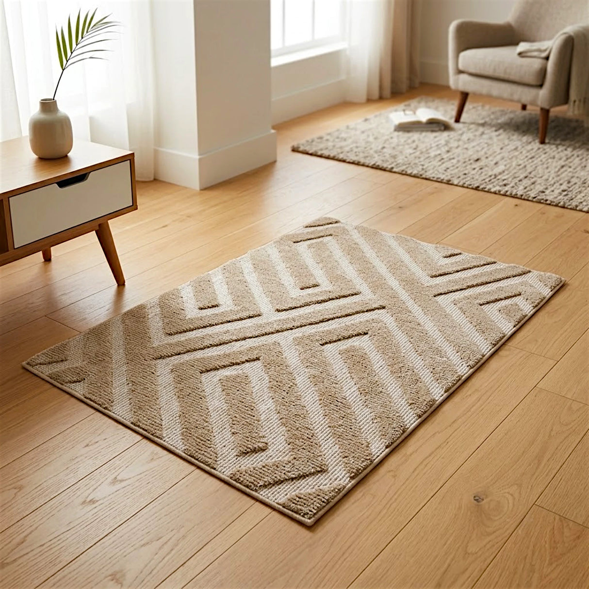 foot mat 75x115 light brown china s29
