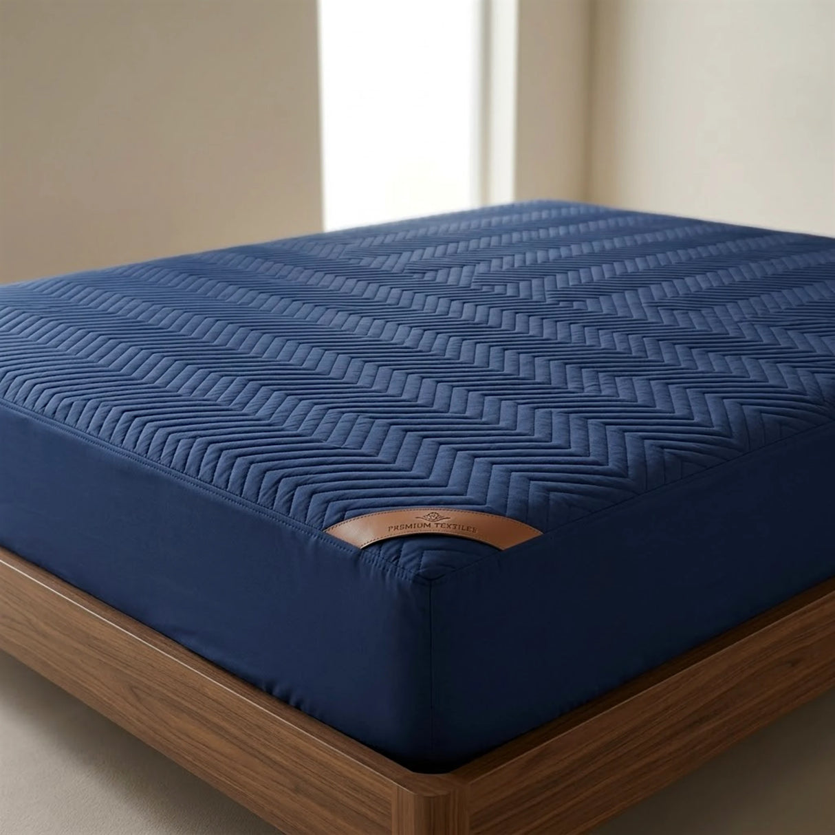 mattress cover navy blue king size d599