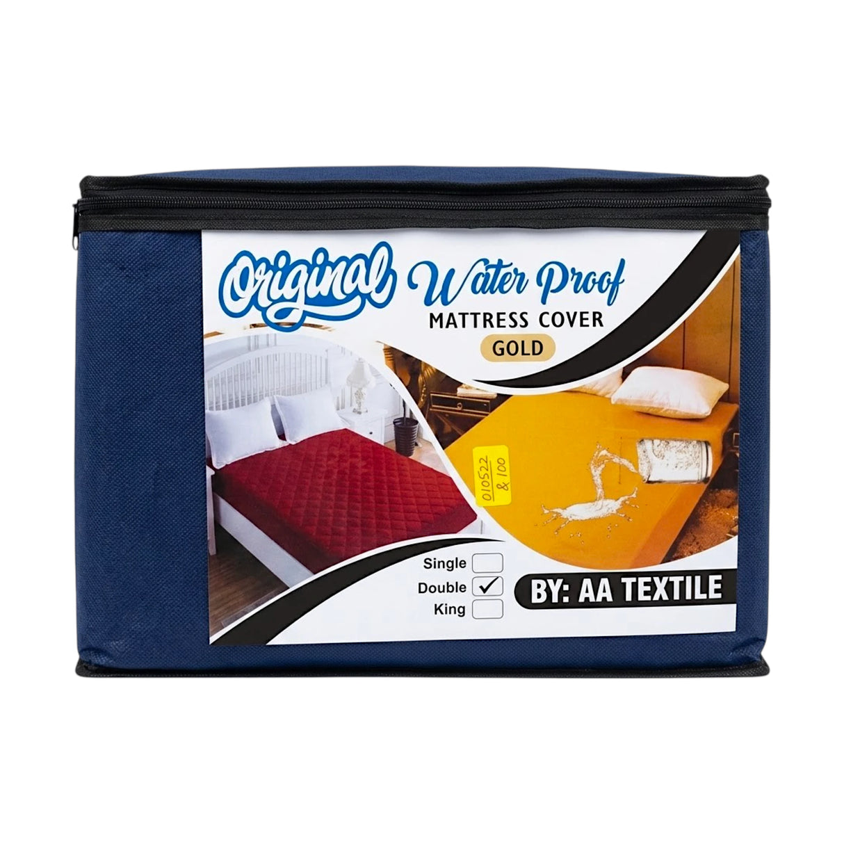 mattress cover navy blue king size d599