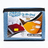 mattress cover double blue d599