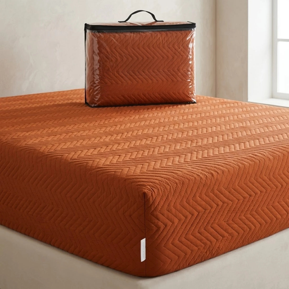 mattress cover rust king size d599