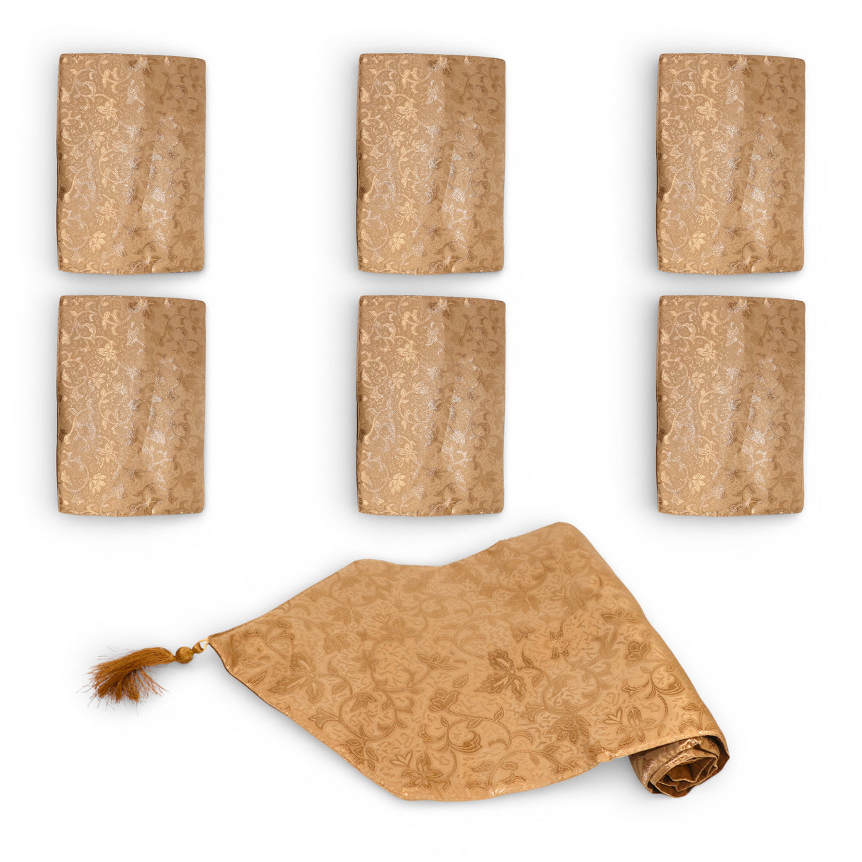 runner set 7pc light brown