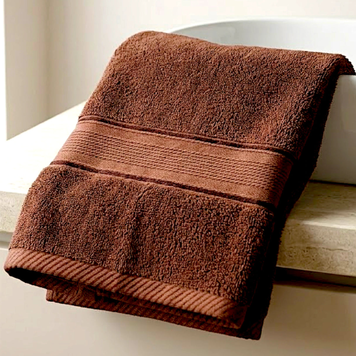 towel 27x54 dark chocolate brown b float