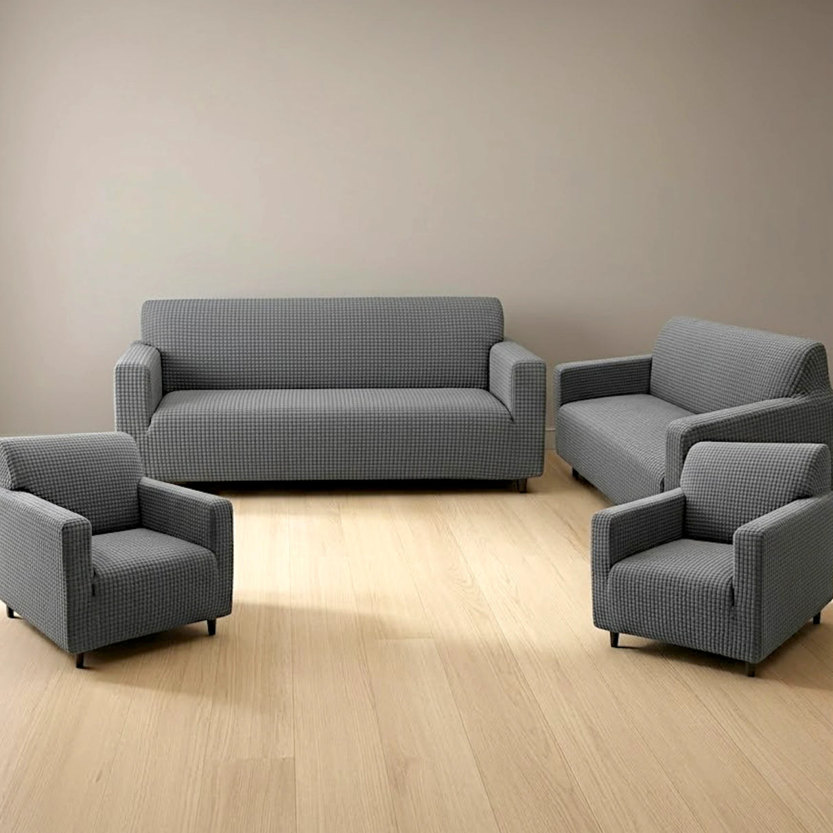 sofa cover 7 seater dark gray china