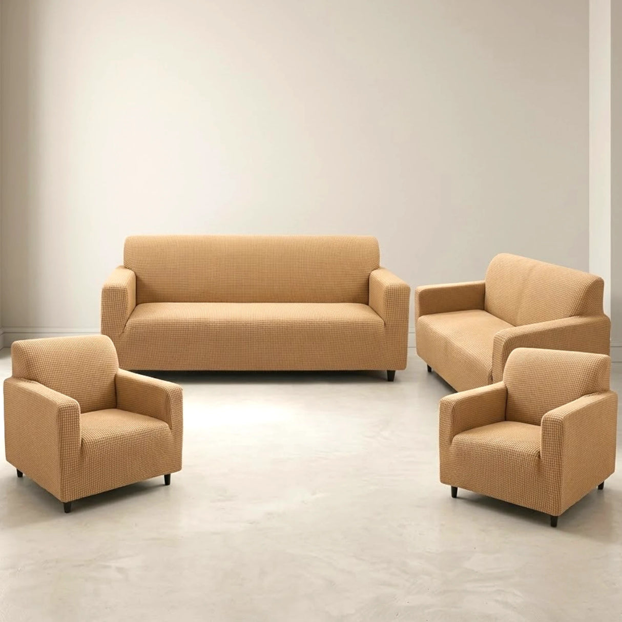 sofa cover 7 seater light beige china