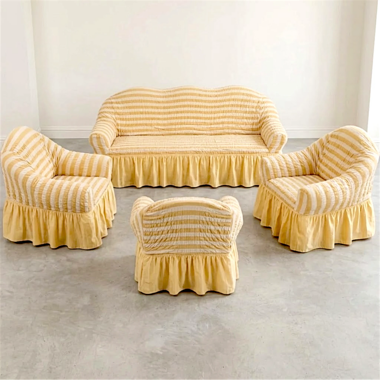 sofa cover 7 seater cream china