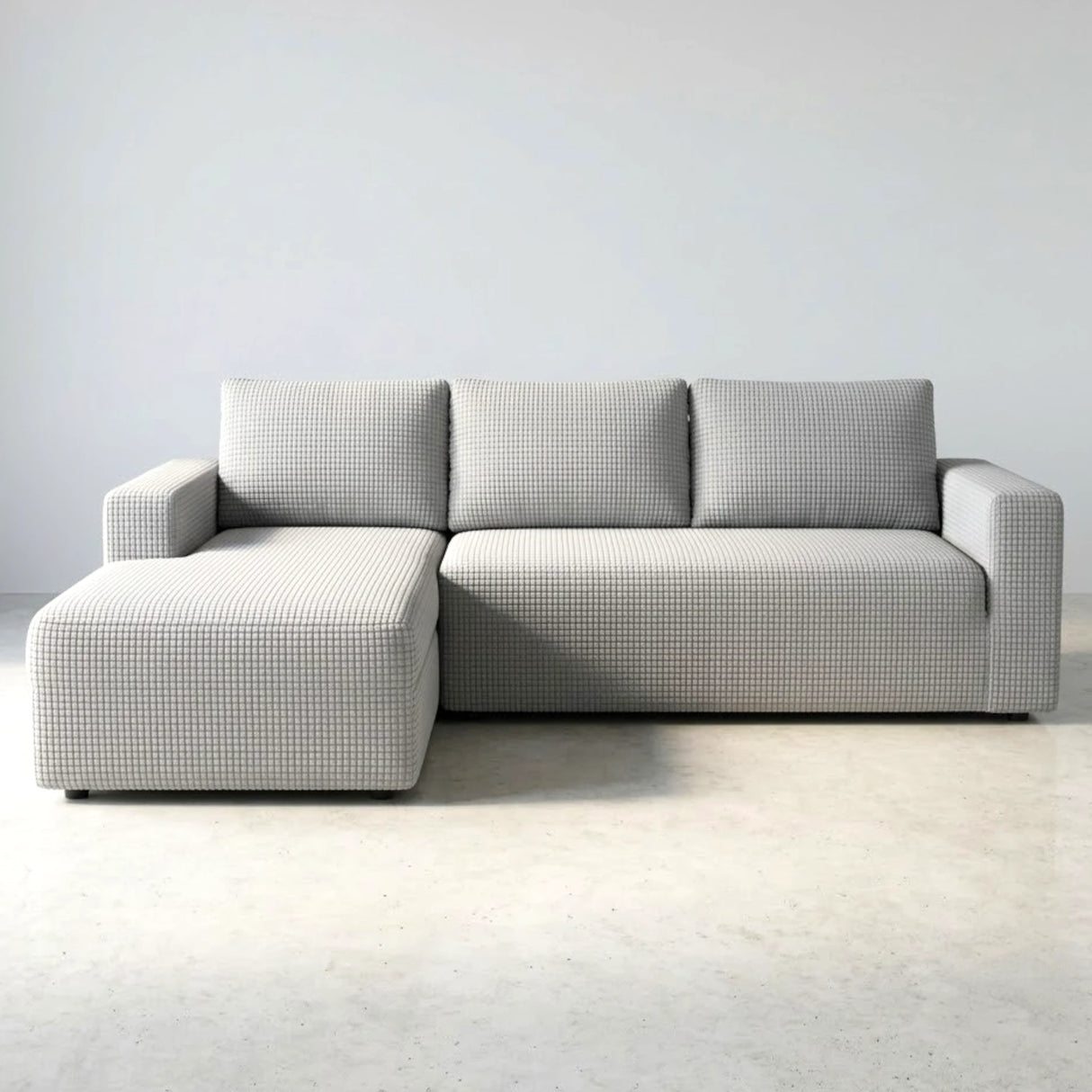 sofa cover 7 seater l shape light gray china