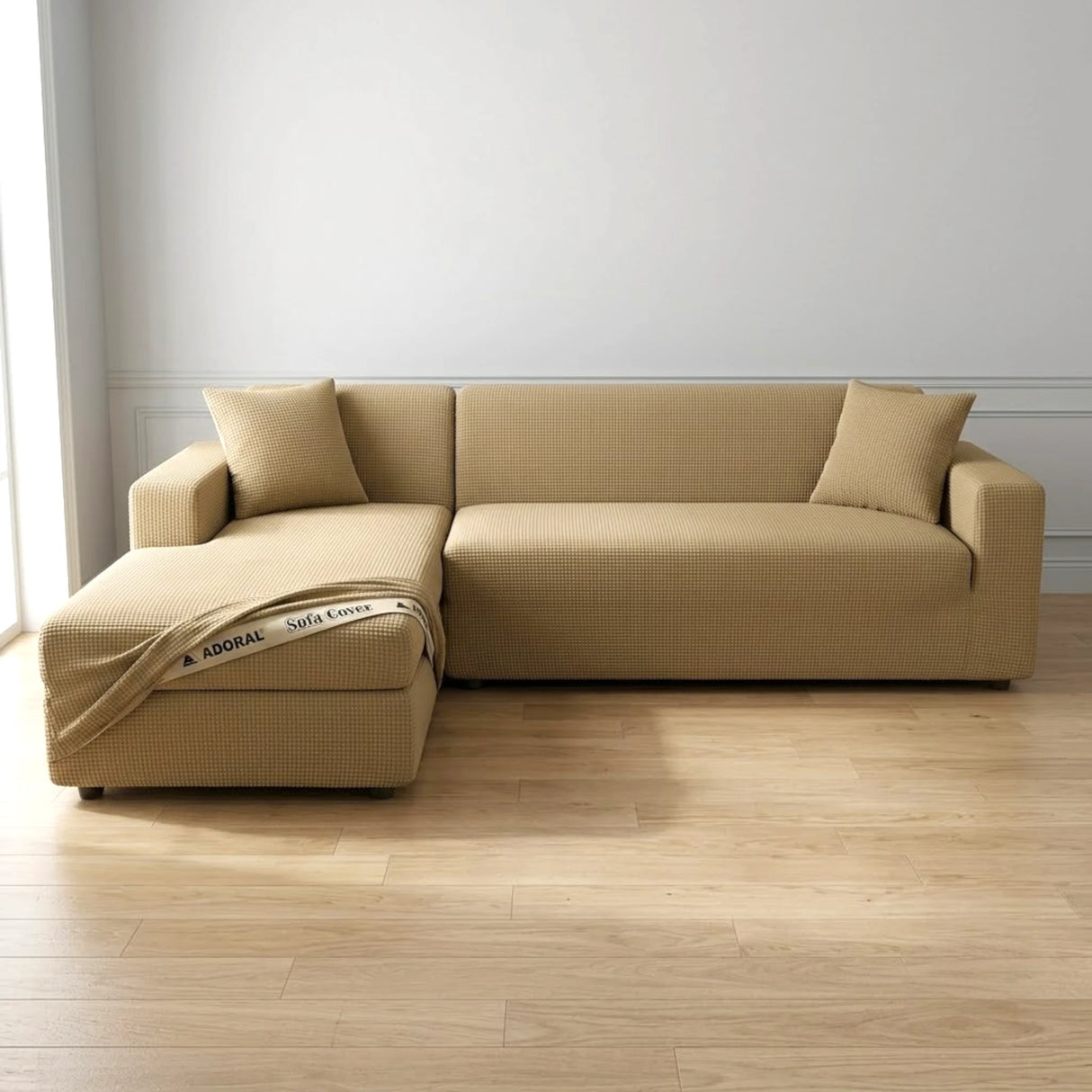 sofa cover 7 seater l shape brown china