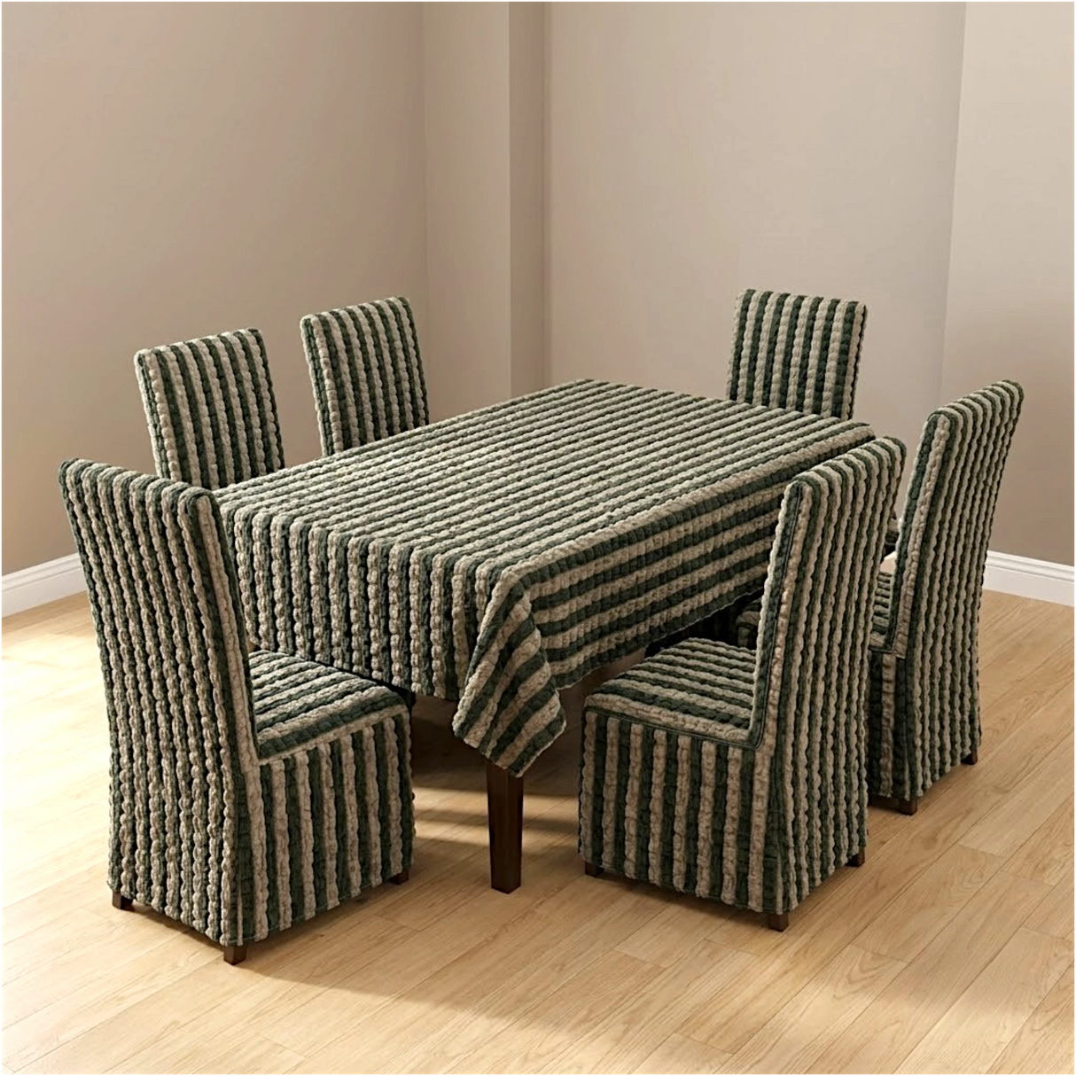 dining table & chair cover 7pc dark gray china