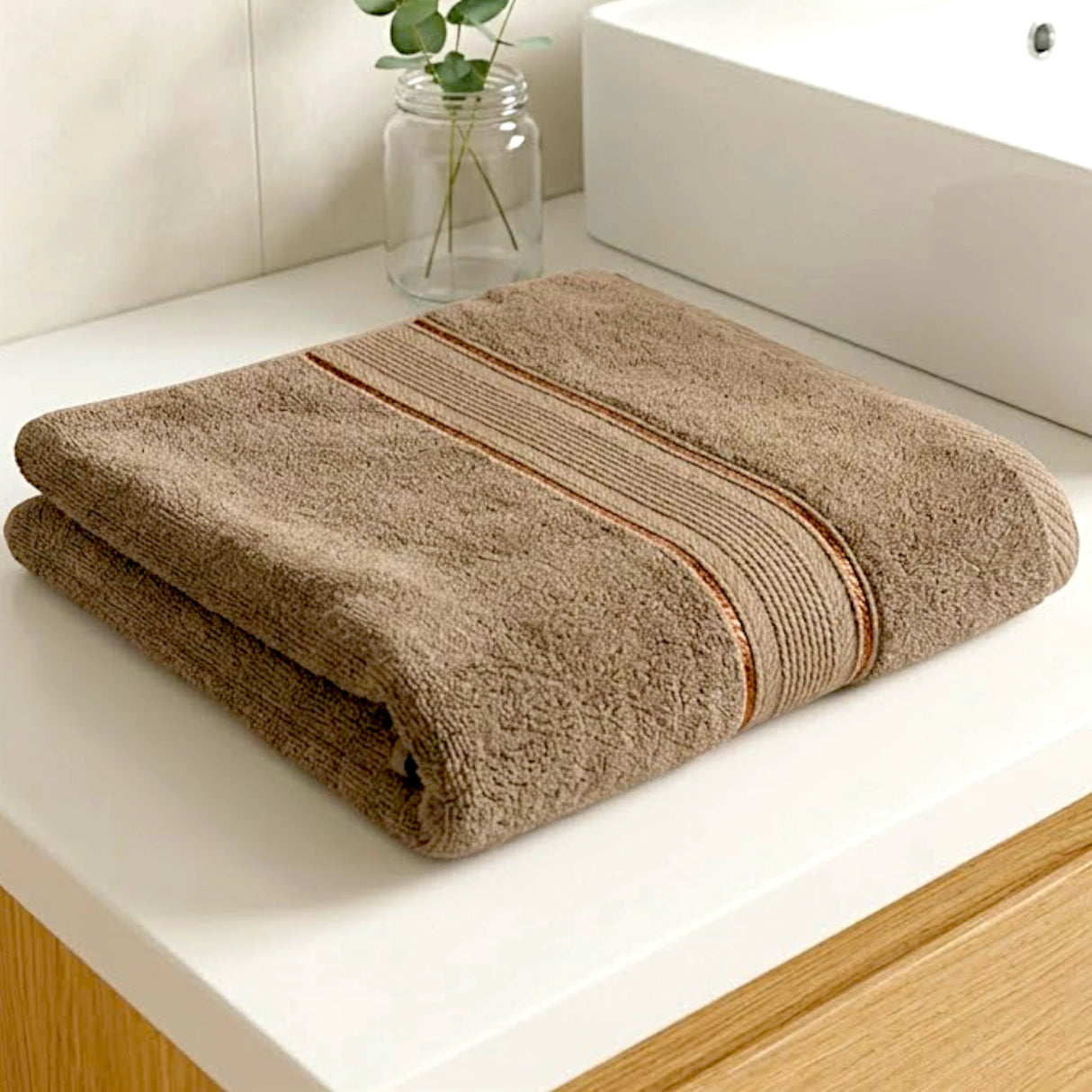 towel 27x54 dark brown b float