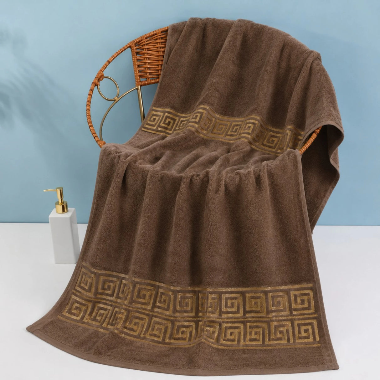 towel 27x54 velvet dark brown