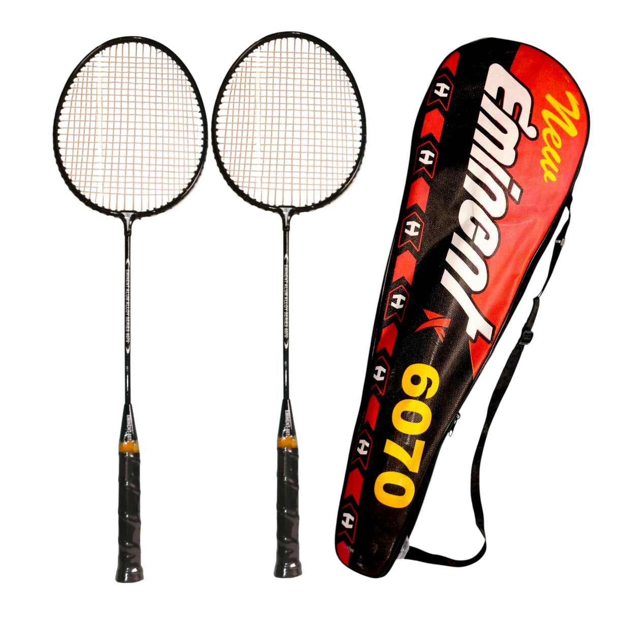 Badminton Racket Set - Pack of 2 with Protective Cover Bag