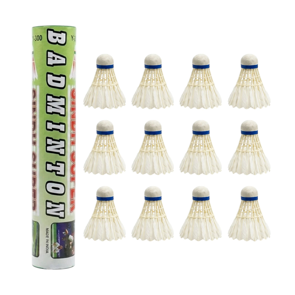 BADMINTON FEATHER SHUTTLE SUPER 12 PC