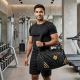 Scilla SC 899 Sports Duffel Gym Bag – Black & Gold, Large Capacity Gym & Sports Bag