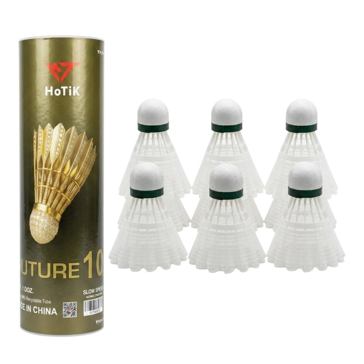 BADMINTON SHUTTLE PLASTIC HOTIK 6PC BOX WHITE CHINA