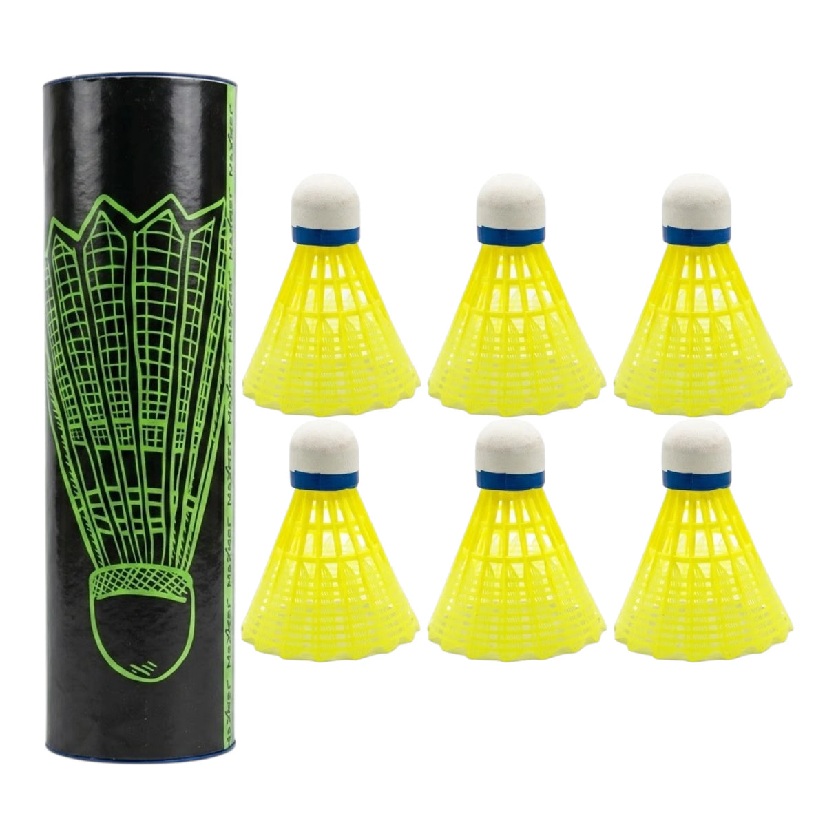 BADMINTON SHUTTLE PLASTIC M10 MAX BOLT 6PC BOX