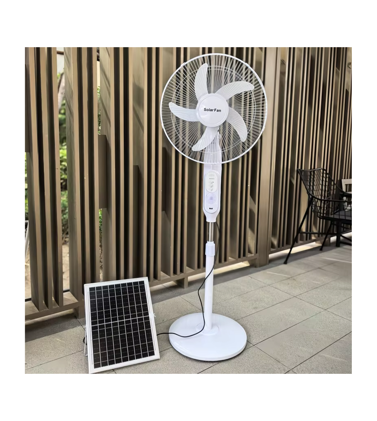pedestal fan with solar panel china 198f