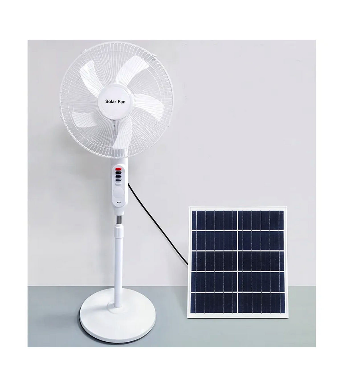 pedestal fan with solar panel china dc-01