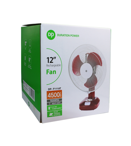 dp charging fan 12'' 4500mah china dp-111at