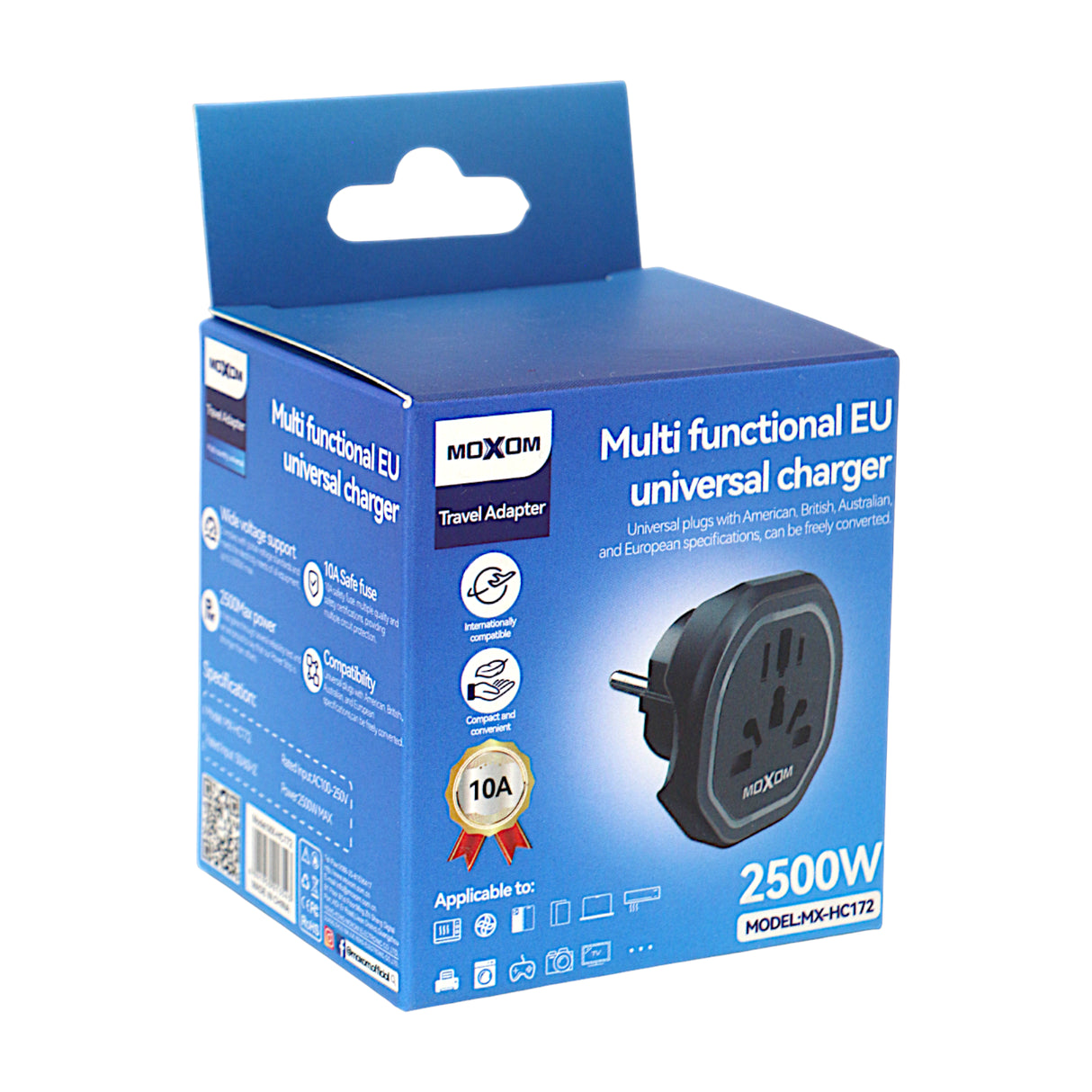 moxom universal plug 2 pin 2500w china hc172