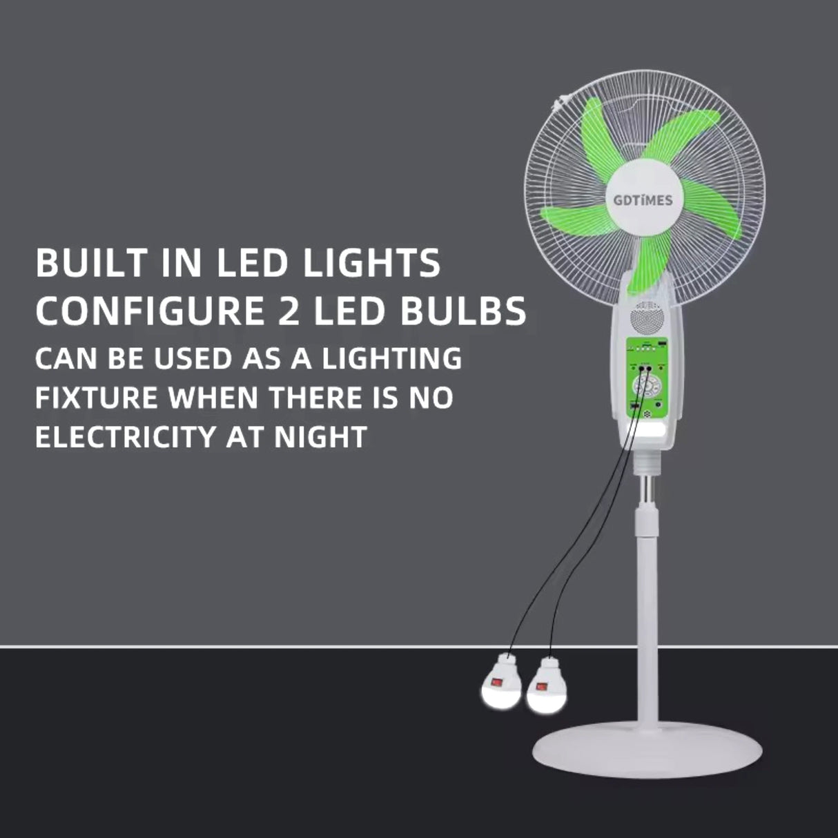 charging fan with solar panel china 956