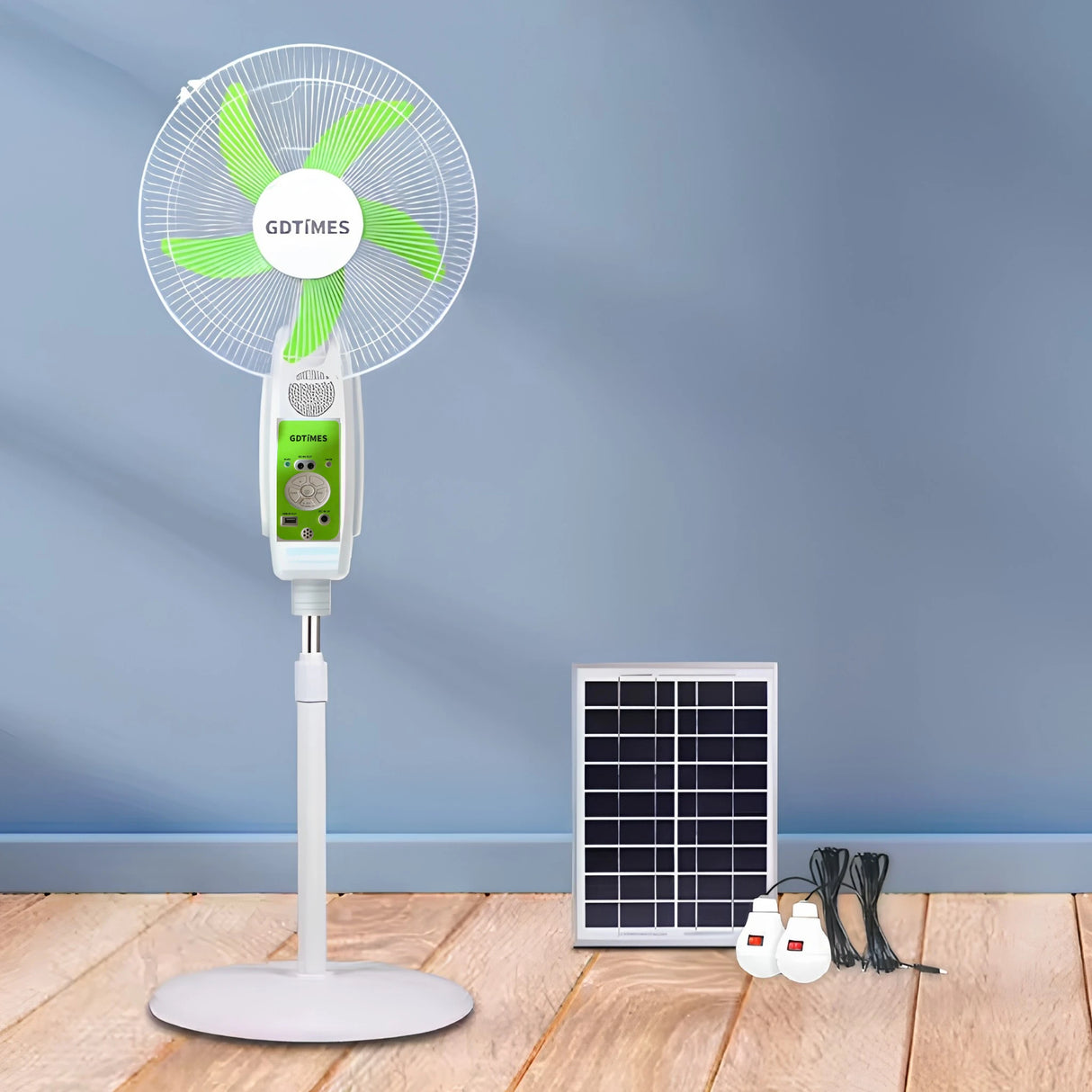 charging fan with solar panel china 956