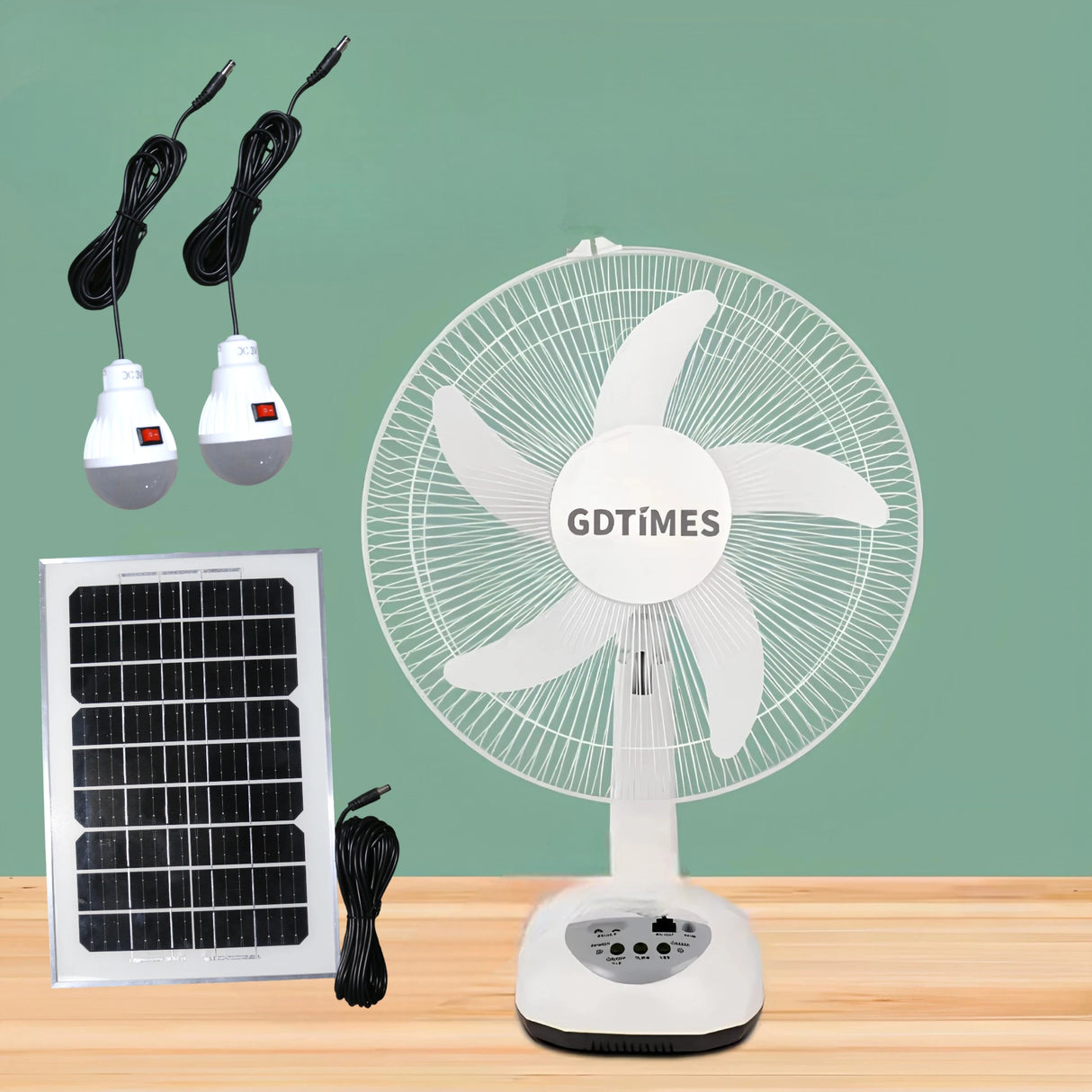 charging fan with solar panel china 8016