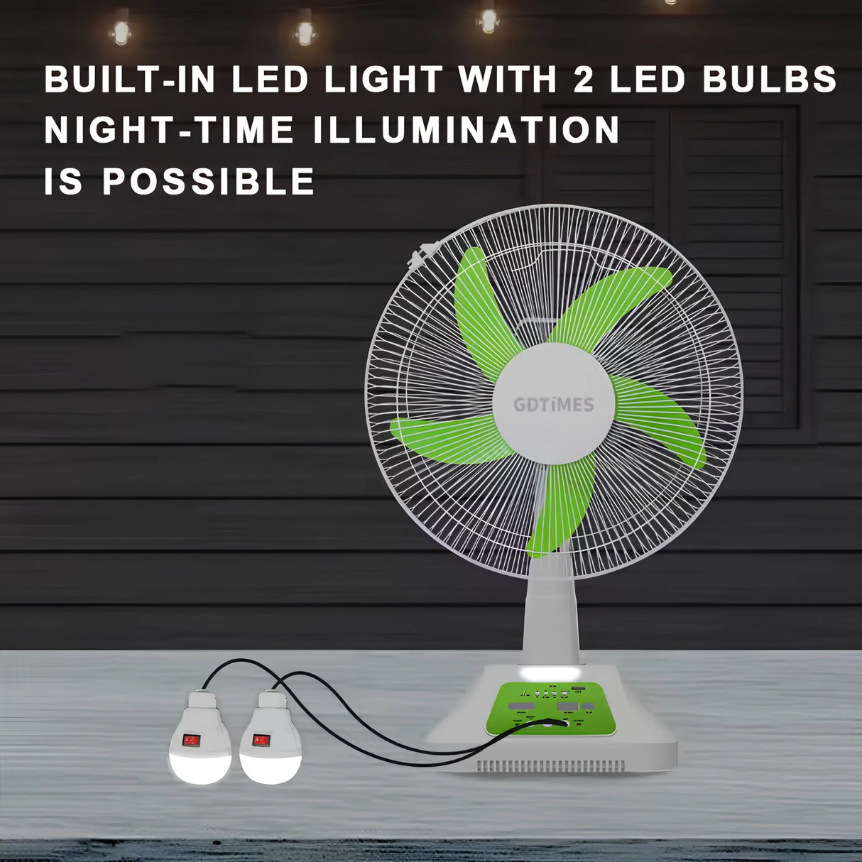 charging fan with solar panel china 8076