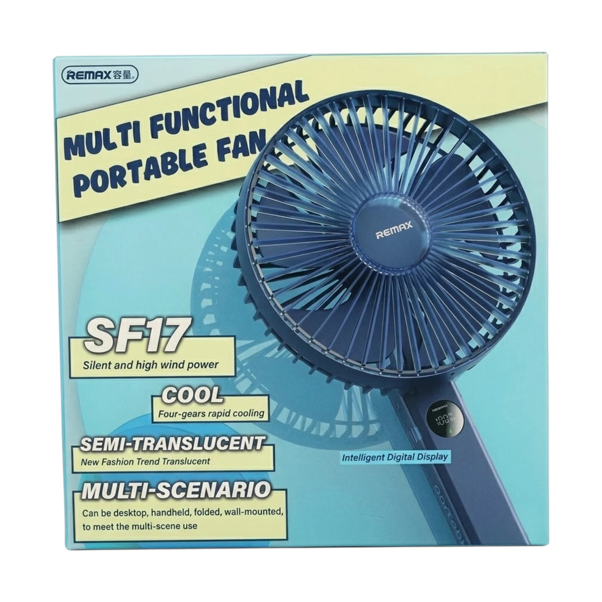 remax mini fan sf17 blue china