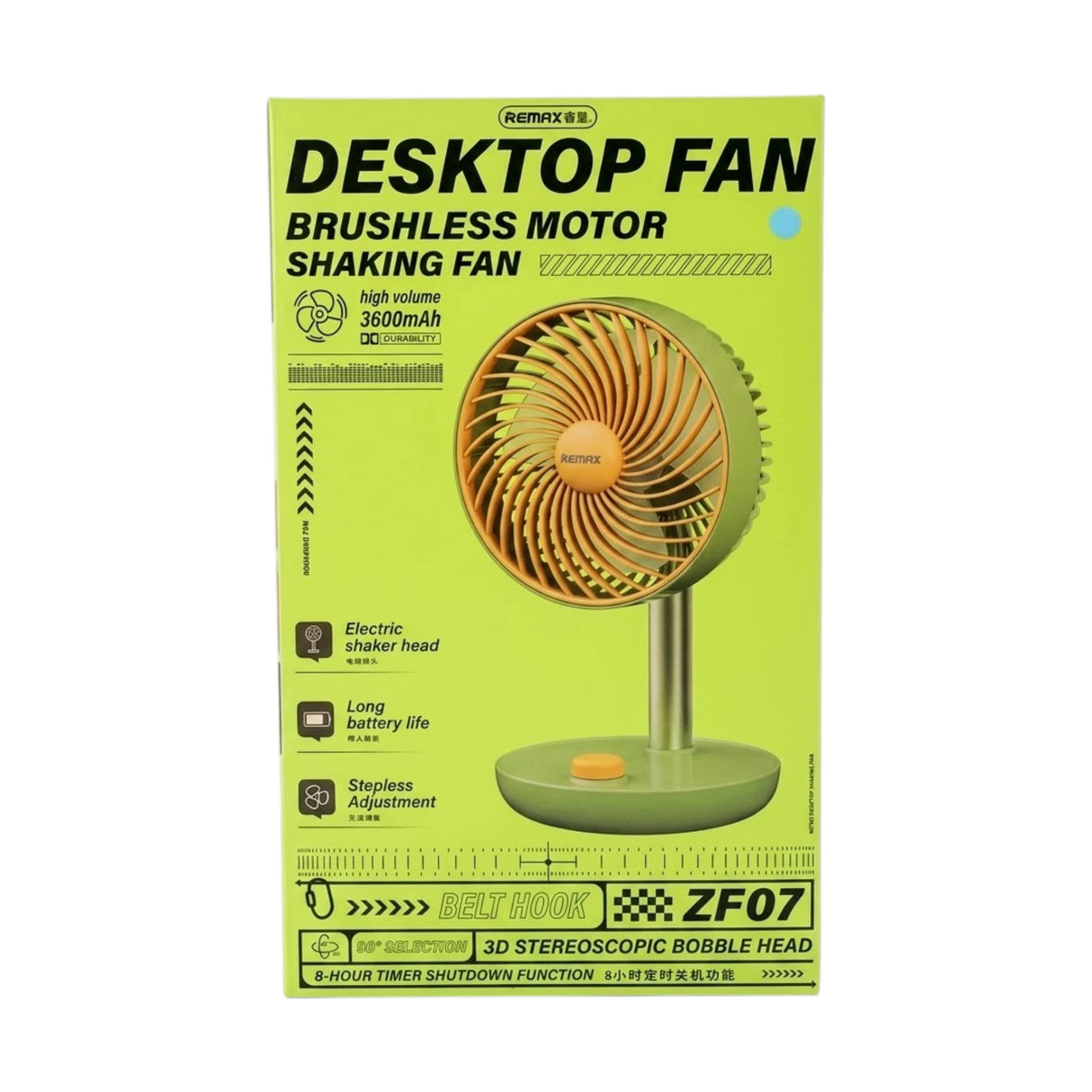 remax desktop fan zf07 blue china