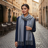 ladies scarf wool light grey china 223