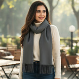 ladies scarf wool dark grey china 225