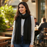 ladies scarf wool black china 224