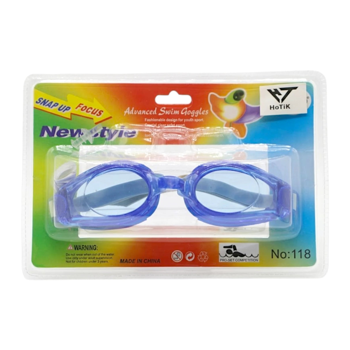 SWIMMING GOGGLES CARD PACK 118 ADULT CHINA