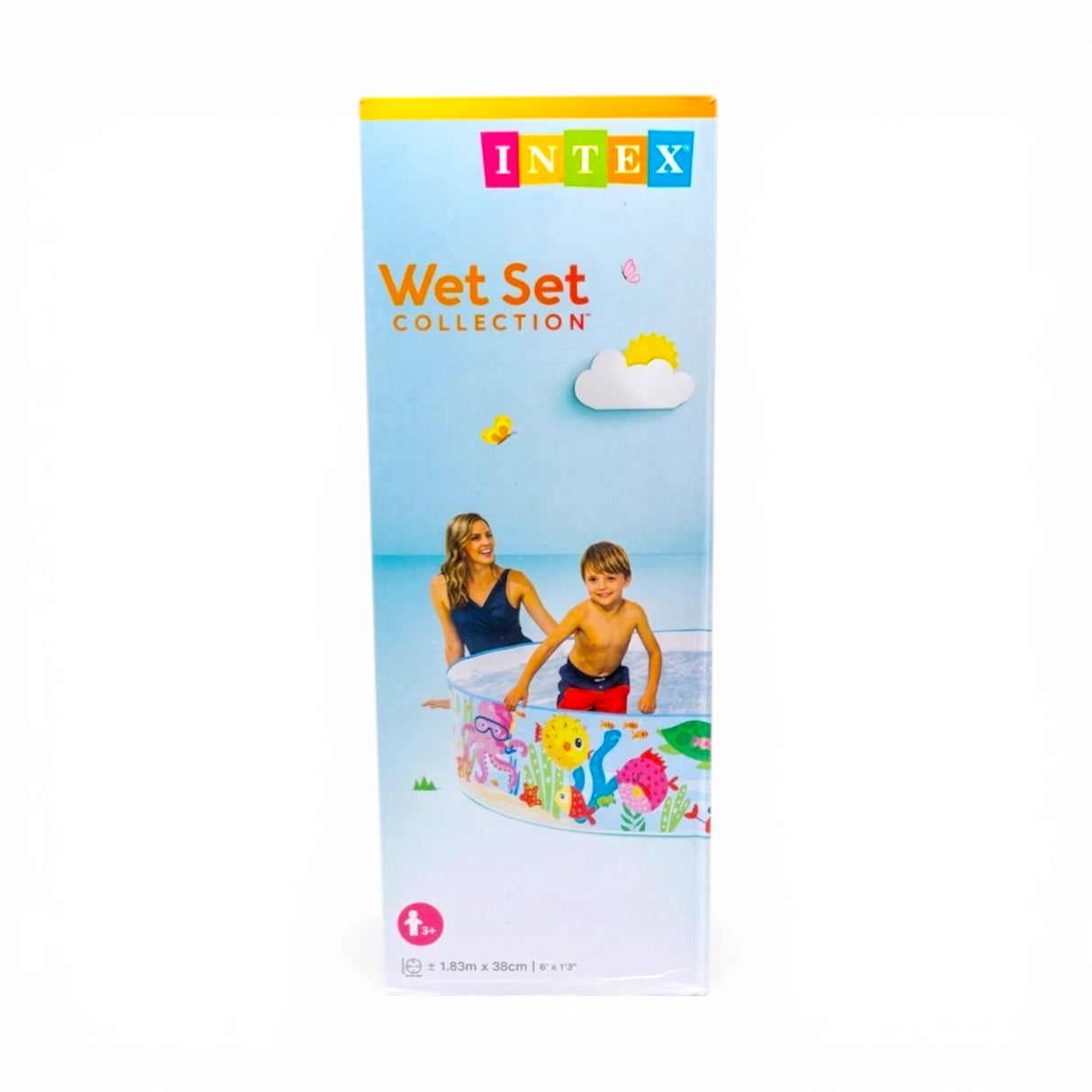INTEX WET SET COLLECTION INFLATABLE KIDS SWIMMING POOL LARGE ROUND 72"x14"