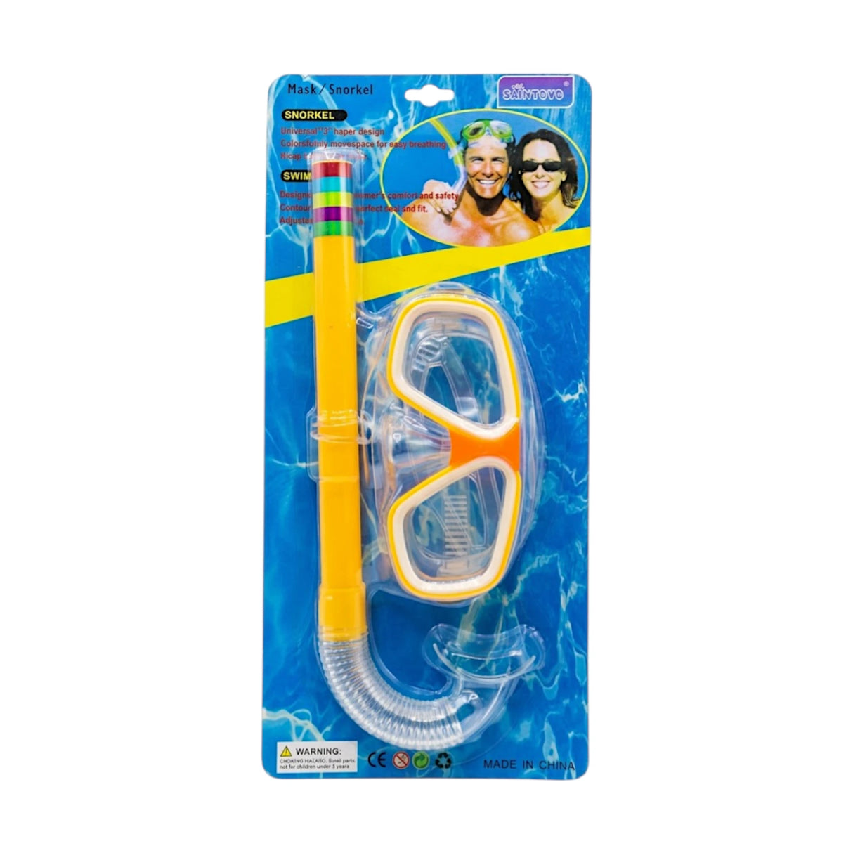 SWIMMING GOGGLES SNORKEL WITH ROD CARD 1932H