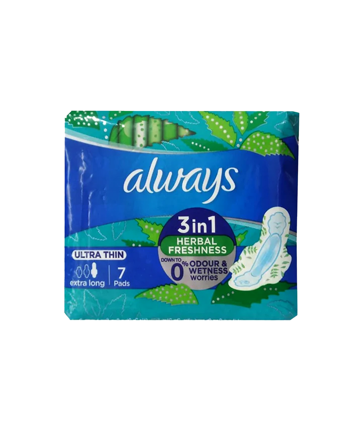 always pad ultra thin 3in1 herbal freshness 7pc