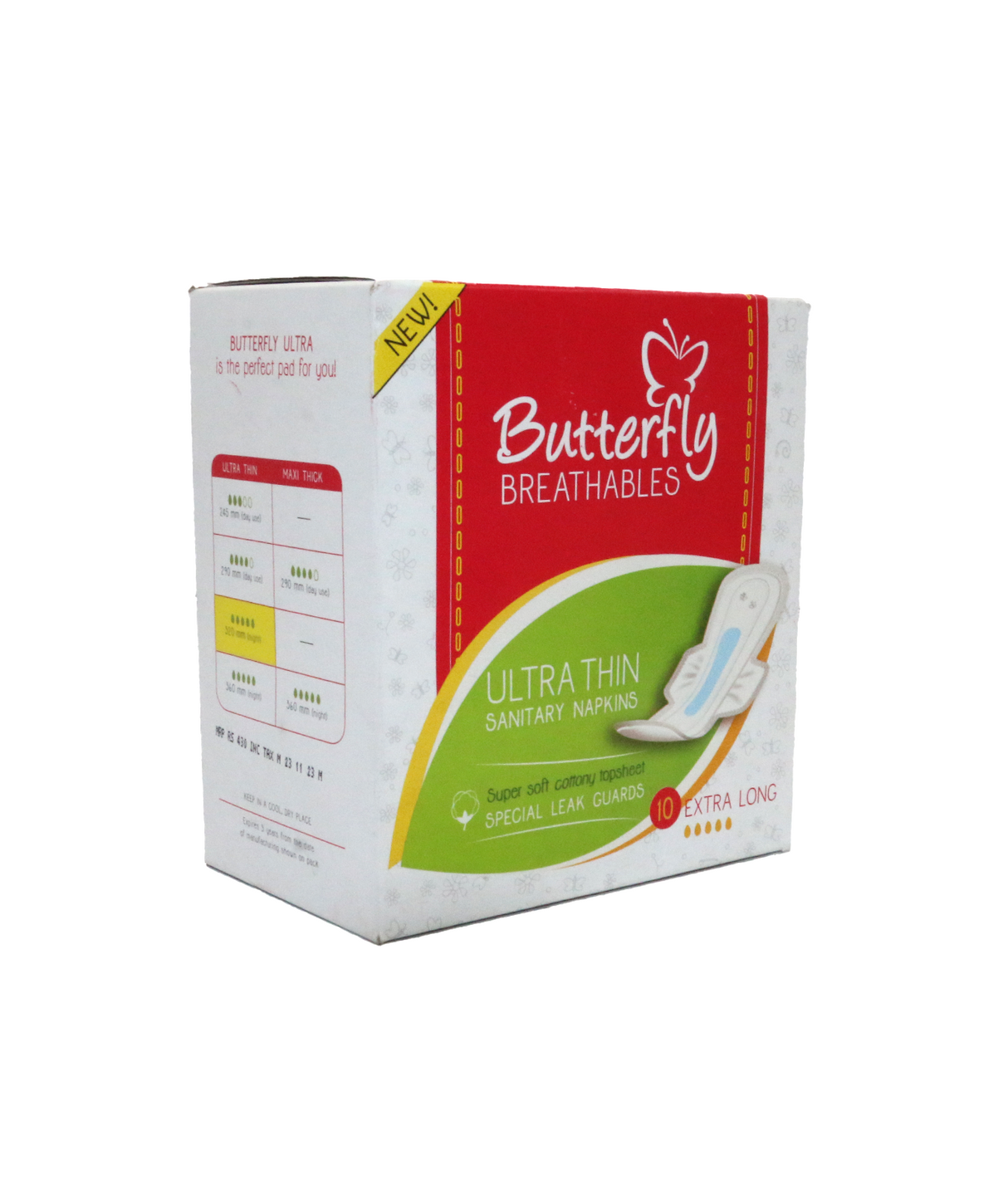 butterfly pad ultra thin soft cottony top sheet extra long 10pc