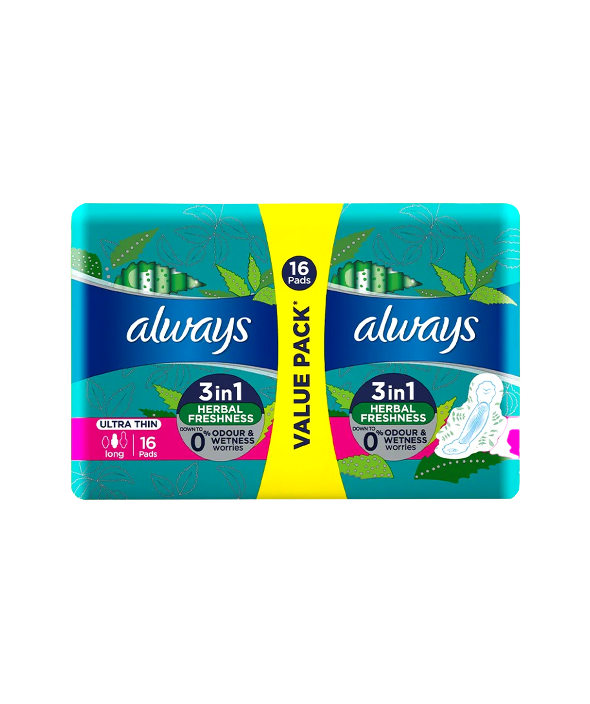 always pad ultra thin long 3in1 16pc