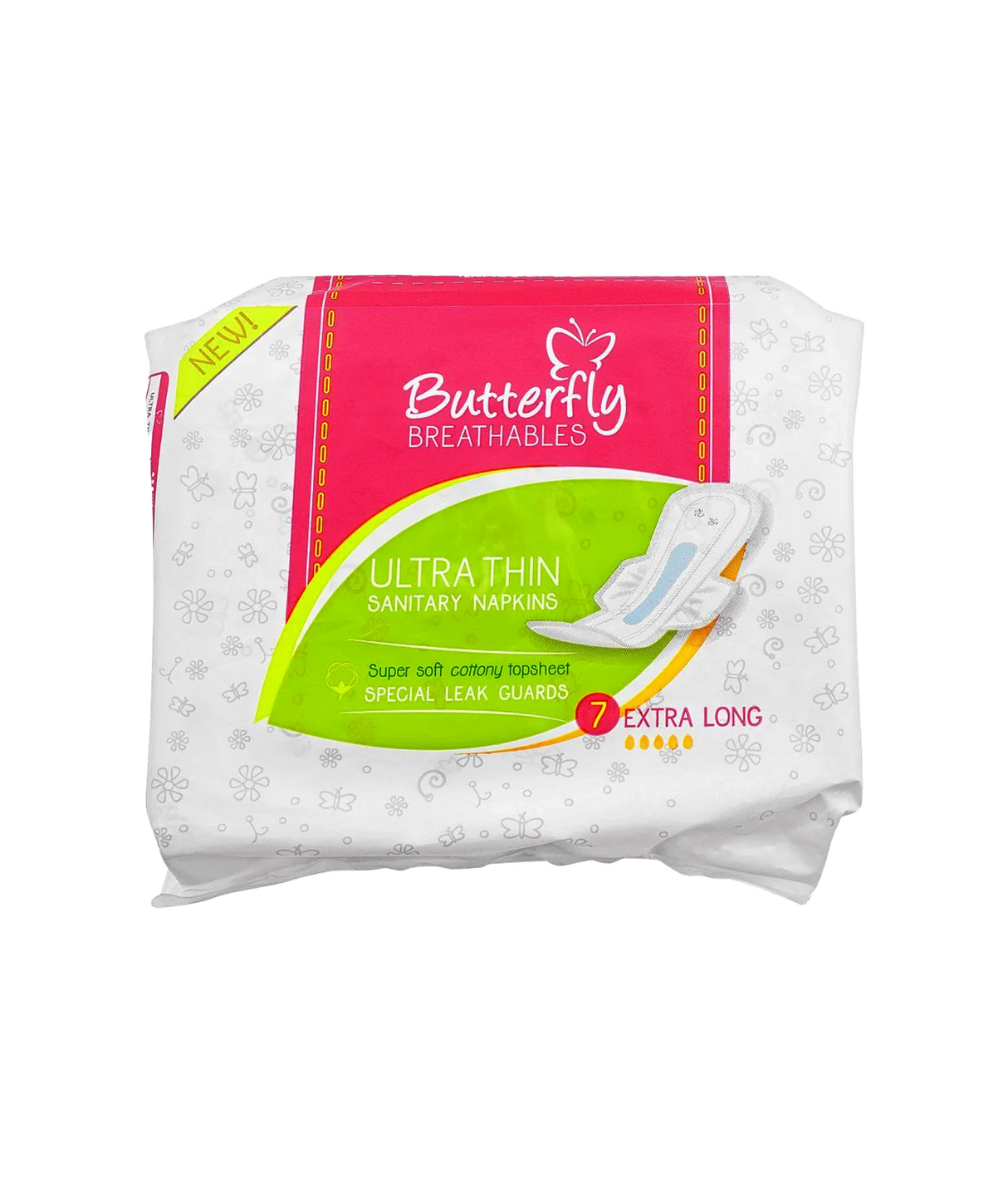 butterfly pad ultra thin super cottony top sheet napkins 7pc