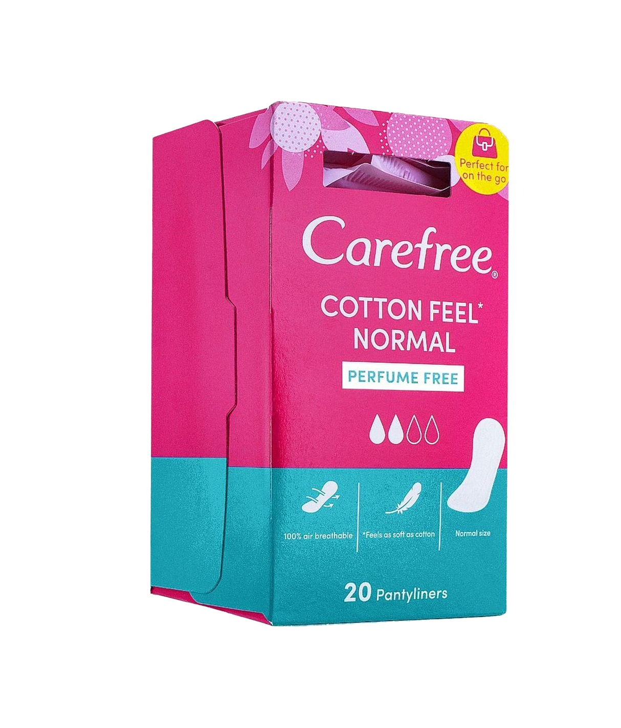 carefree panty liner cotton feel normal fresh scent 20pc