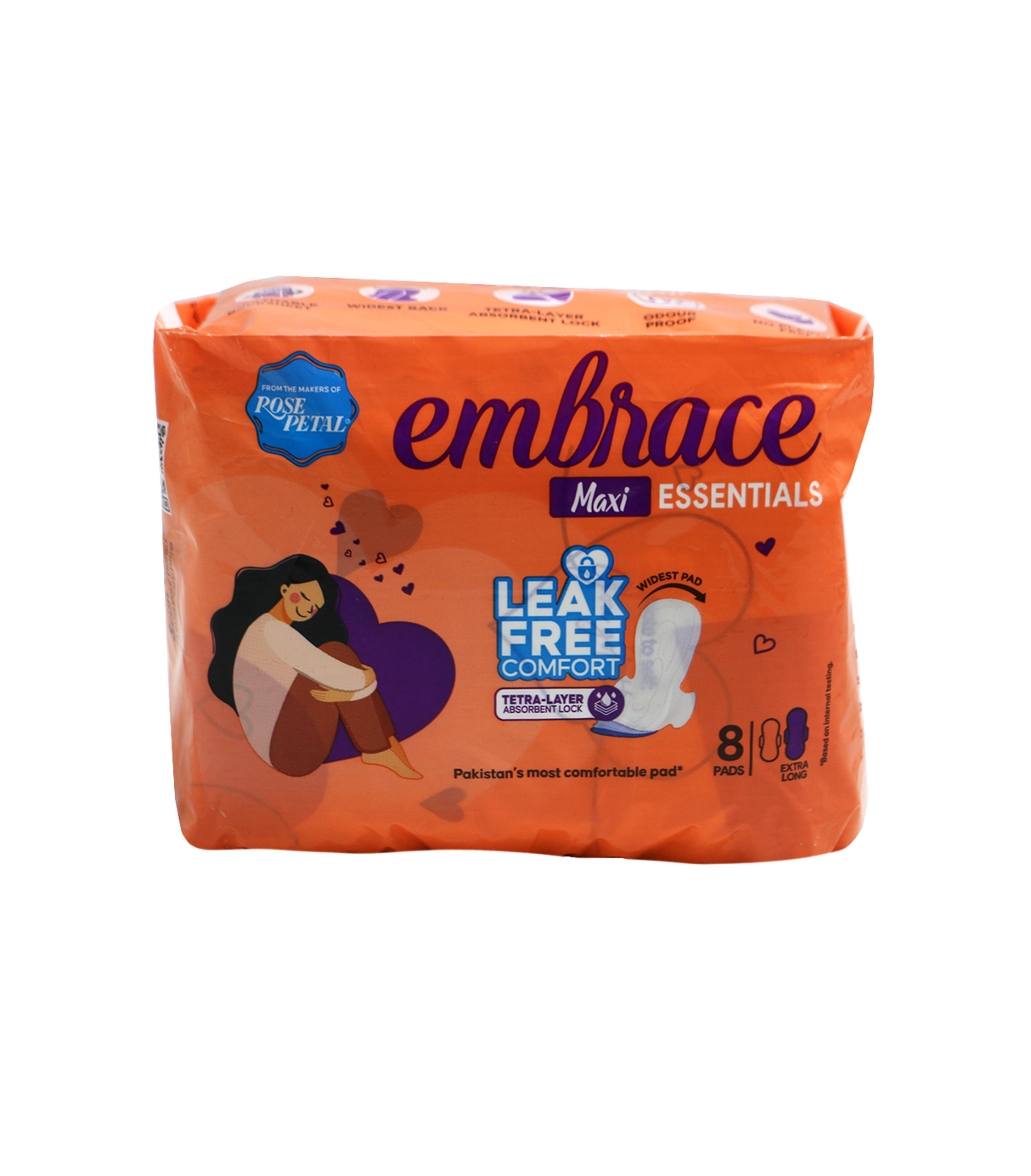 embrace pad maxi essenyials 8pc