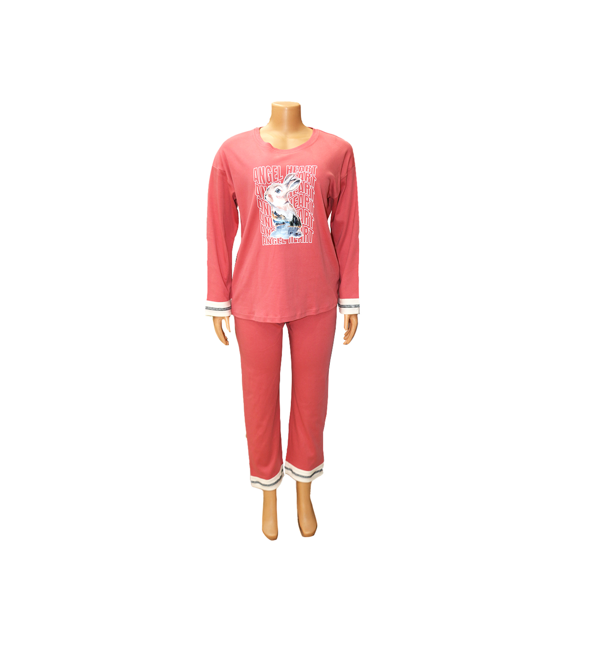 night suit s pink/grey 5314