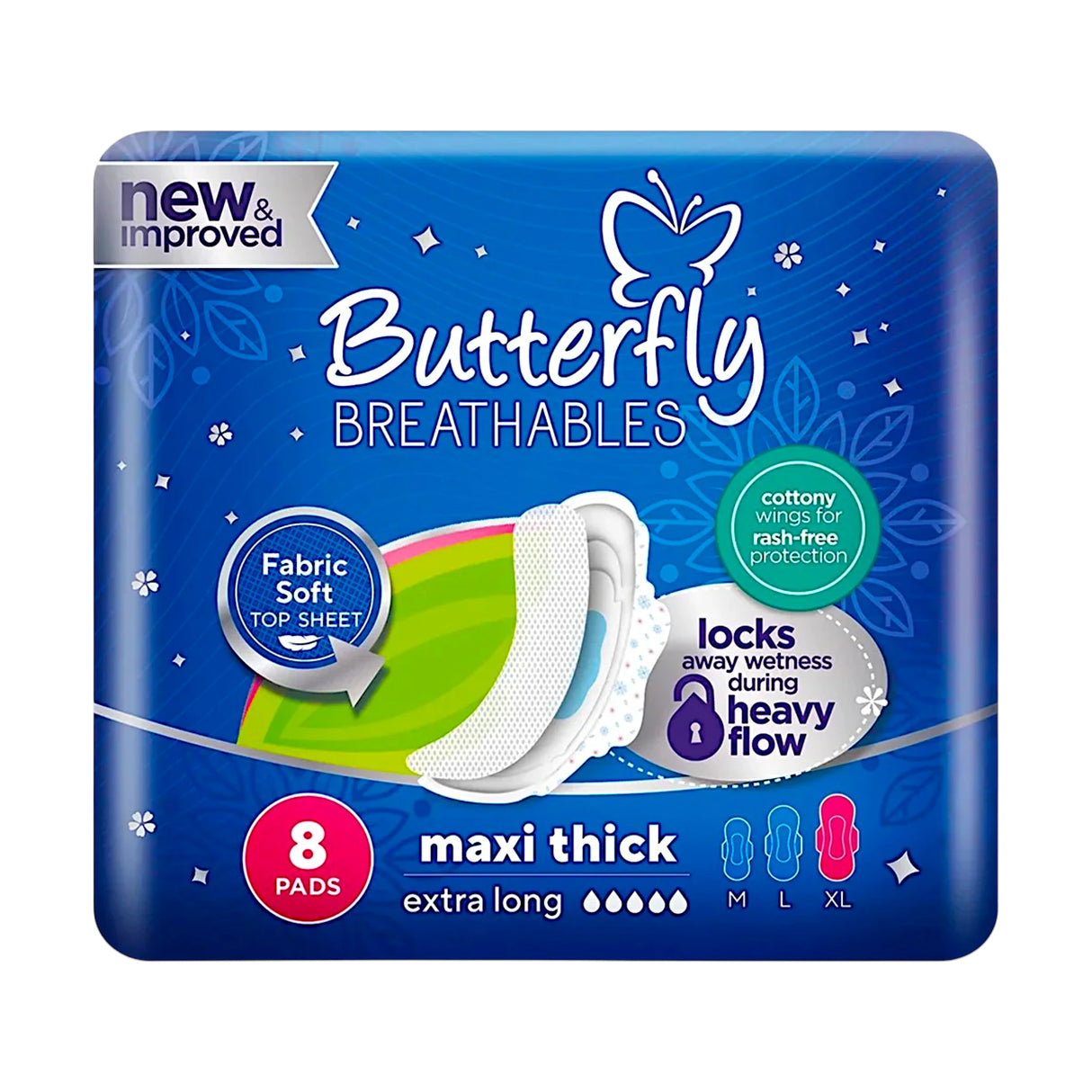 butterfly pad maxi thick extra long 8pc