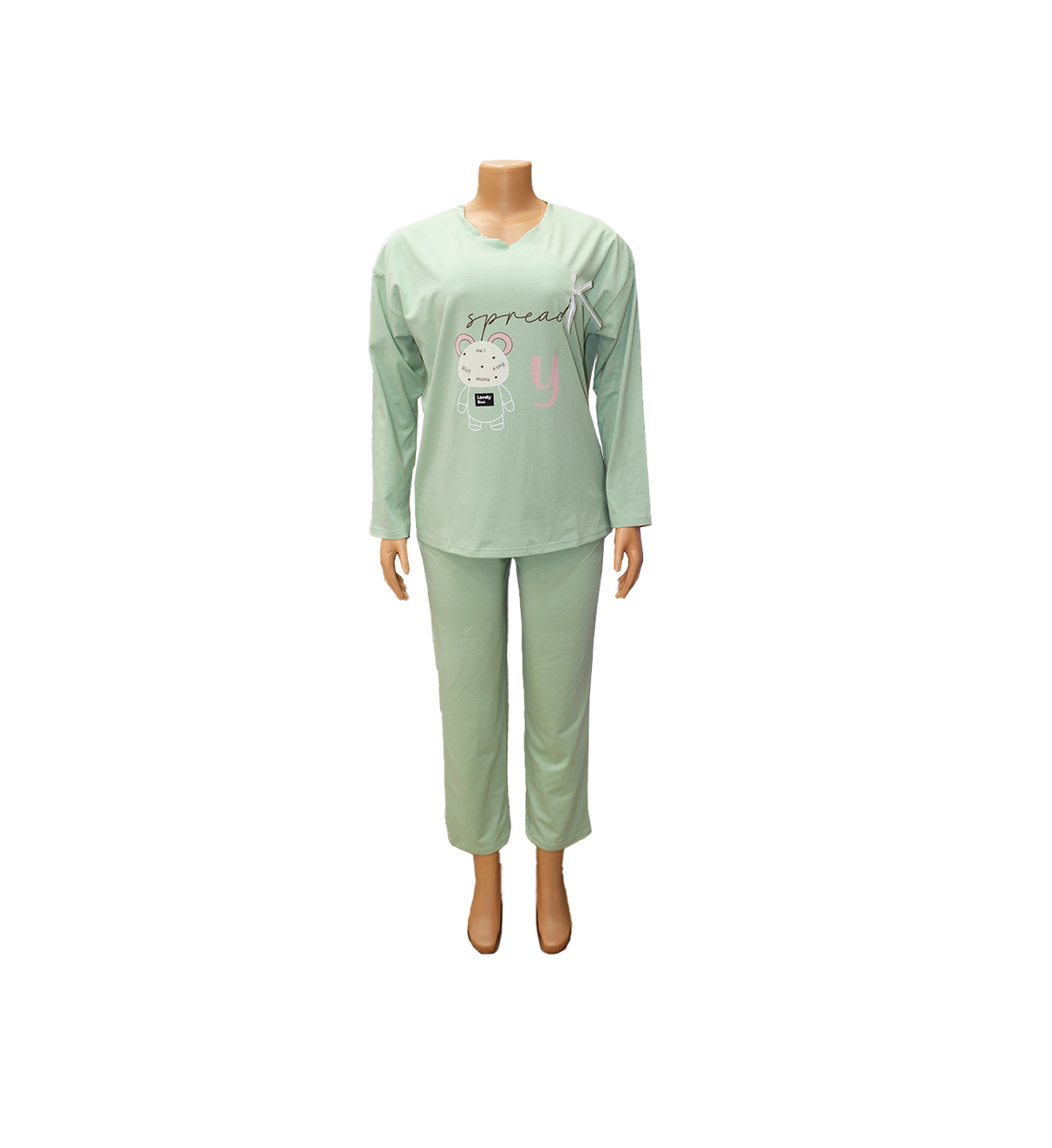 night suit soft cotton pissta green 23115