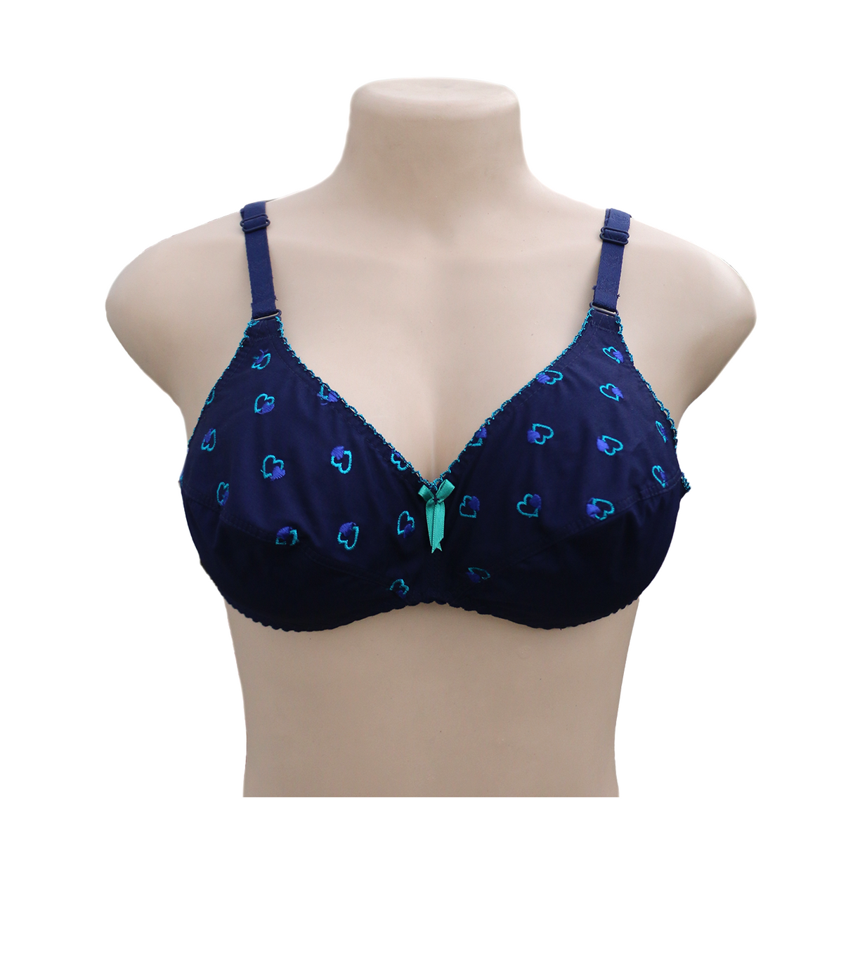 be belle bra tulip hearts navy blue 42b