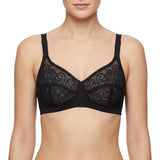 be belle bra x over trendy black 40b